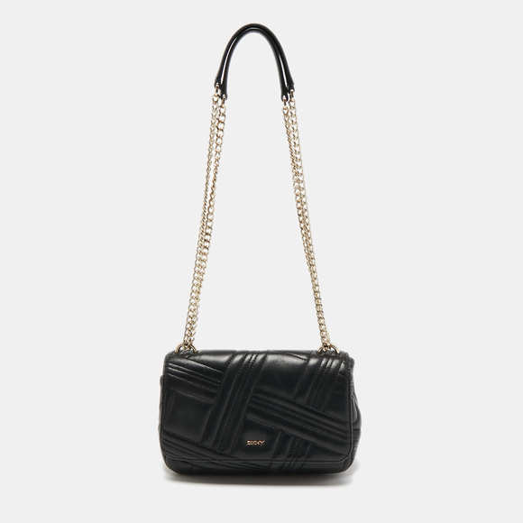 Donna Karan Bags Dkny Black Quilted Leather Allen Shoulder Bag